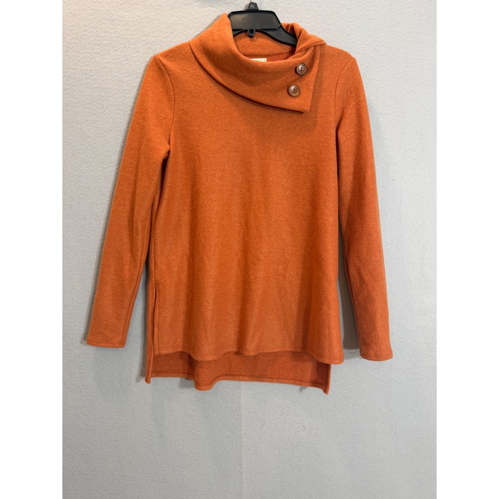 Style Rack Burnt Orange Cowl Neck Tunic Top Small Boho Casual